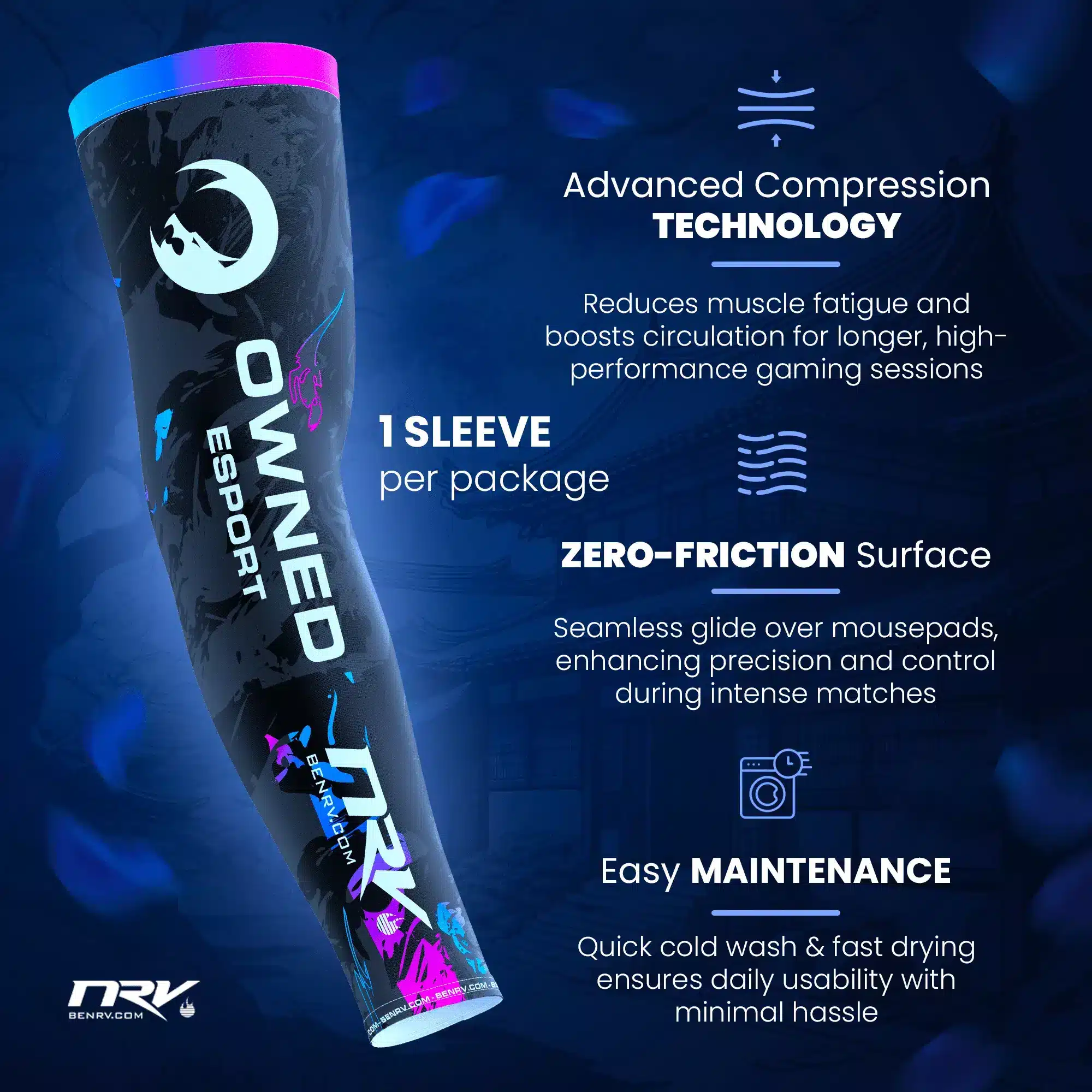 NRV Gaming Sleeve Esport Performance Material
